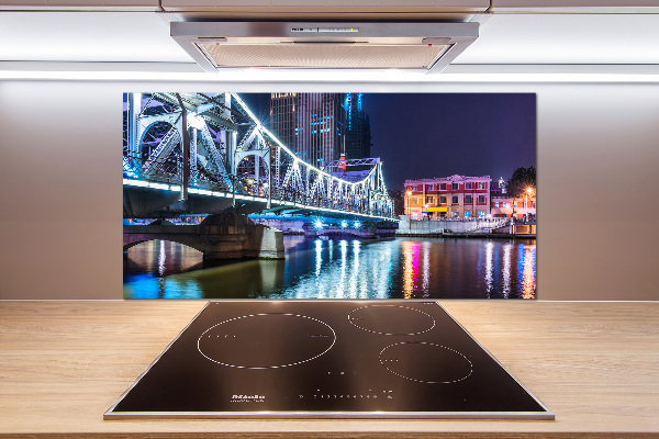 Glasrückwand für die küche Shanghai-Brücke