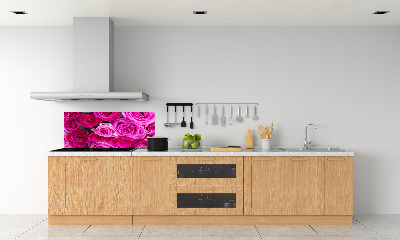 Platte für Küchenrückwand Strauß aus rosa Rosen