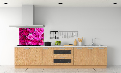 Platte für Küchenrückwand Strauß aus rosa Rosen
