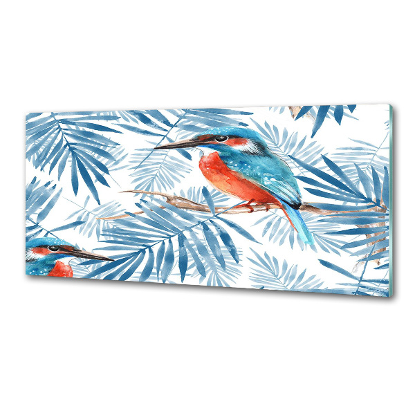 Platte für Küchenrückwand Pflanzen und Vögel