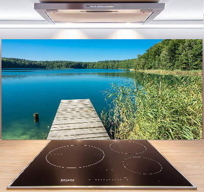 Glasrückwand für die küche Pier am See