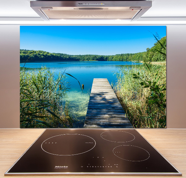 Platte für Küchenrückwand Pier am See