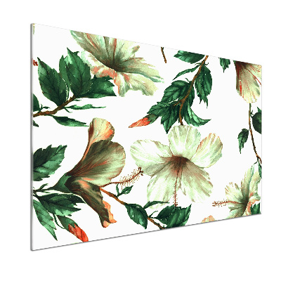 Platte für Küchenrückwand Hibiskusblüten