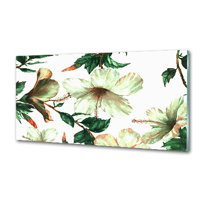 Platte für Küchenrückwand Hibiskusblüten