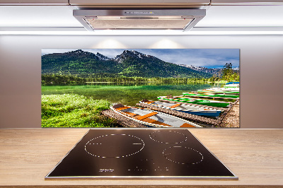 Küchen wandpaneel Boote auf dem See