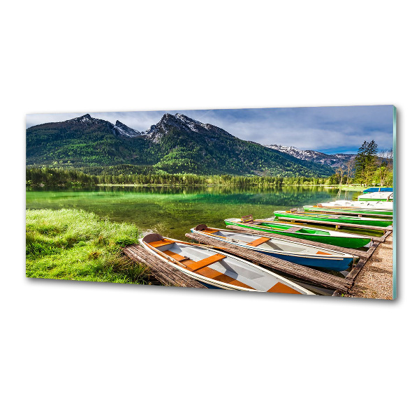 Küchen wandpaneel Boote auf dem See