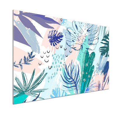 Küchen wandpaneel Tropische Blätter