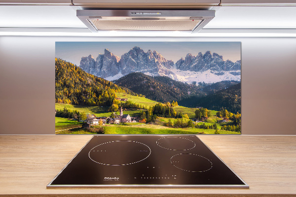 Glasrückwand für die küche Panorama des Berges