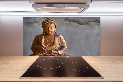 Glasrückwand für die küche Buddha aus Holz