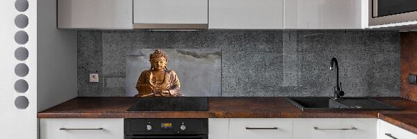 Glasrückwand für die küche Buddha aus Holz