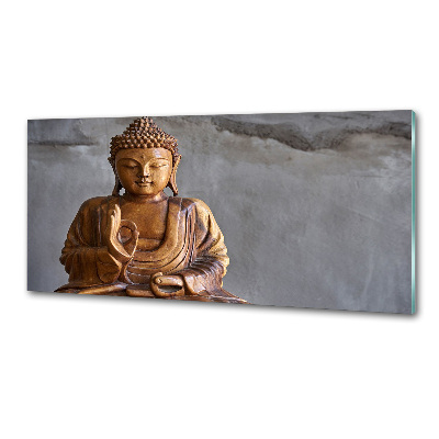 Glasrückwand für die küche Buddha aus Holz