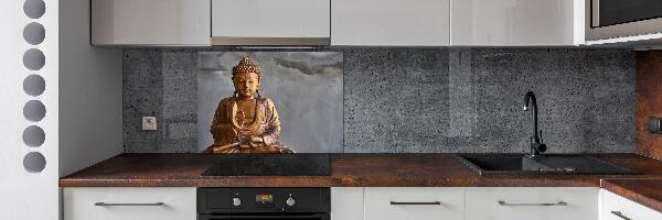 Glasrückwand für die küche Buddha aus Holz