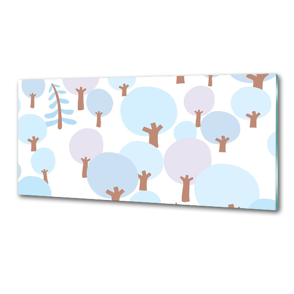 Platte für Küchenrückwand Bunte Bäume