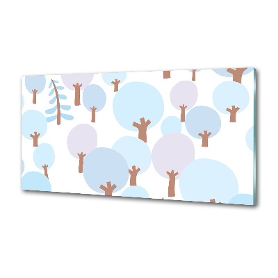 Platte für Küchenrückwand Bunte Bäume