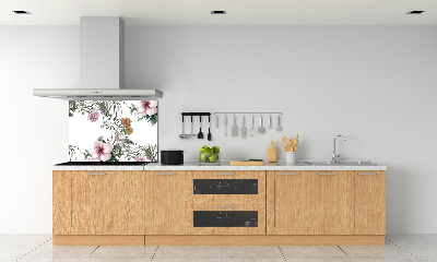 Platte für Küchenrückwand Blumenmuster