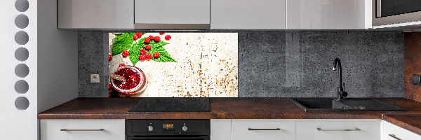 Küchen wandpaneel Himbeermarmelade