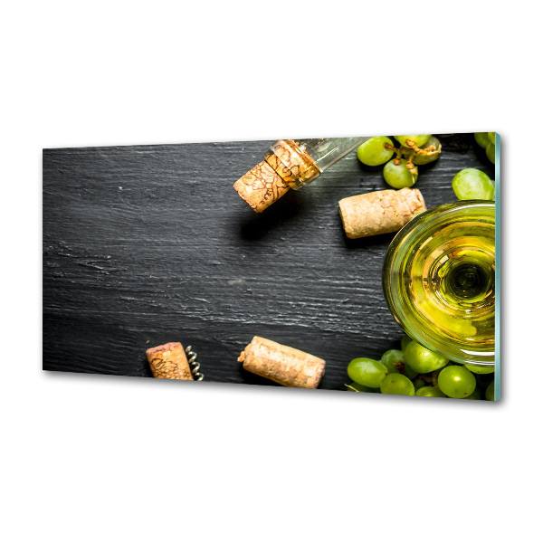 Platte für Küchenrückwand Weißwein und Früchte