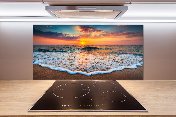 Platte für Küchenrückwand Sonnenuntergang über dem Meer