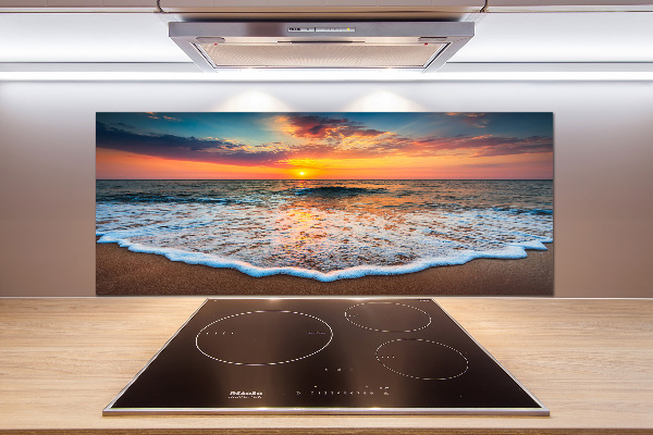 Platte für Küchenrückwand Sonnenuntergang über dem Meer