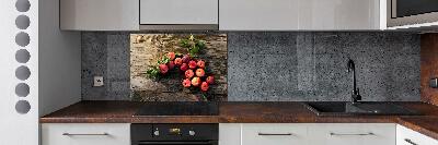 Küchen wandpaneel Äpfel auf dem Tisch