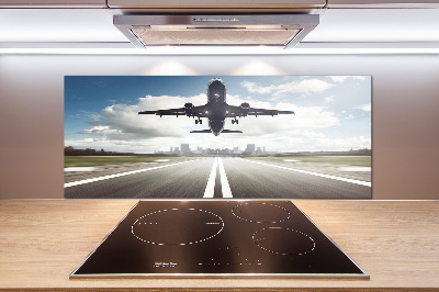 Glasrückwand für die küche Ein Flugzeug startet