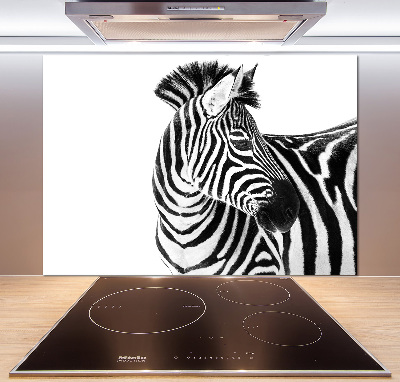 Küchen wandpaneel Zebra im Schnee