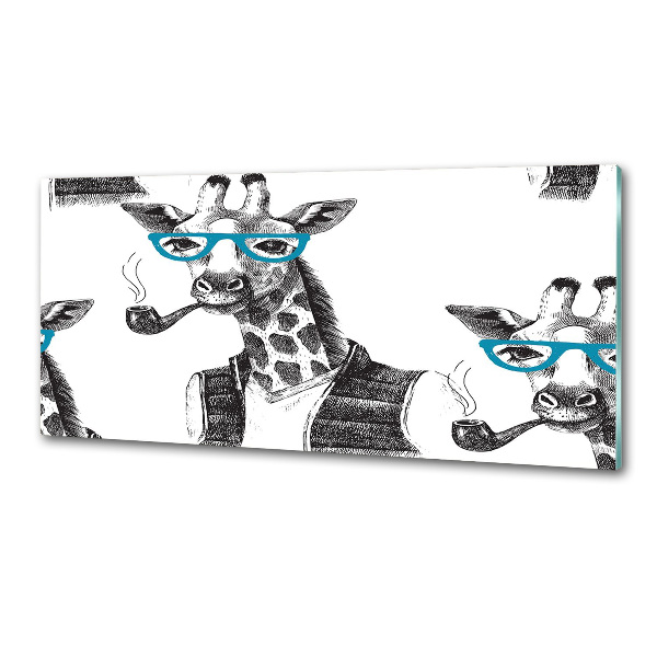 Küchen wandpaneel Giraffe mit Brille