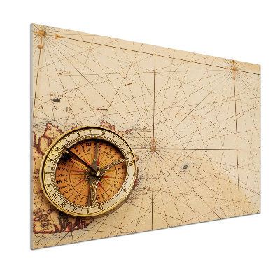 Küchen wandpaneel Kompass auf der Karte