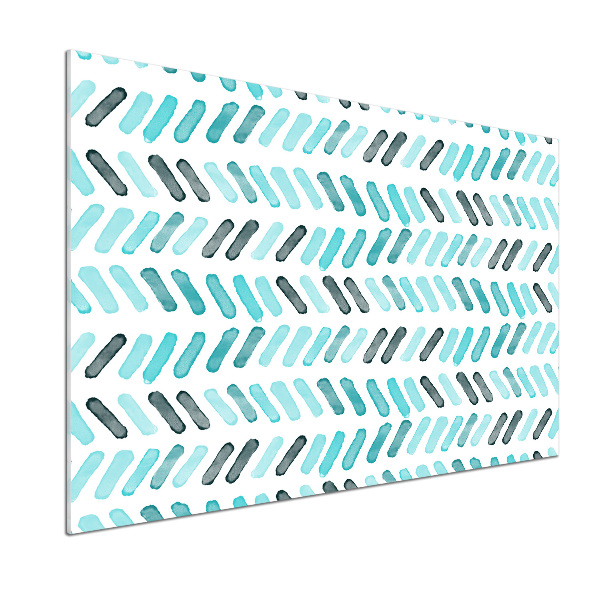 Platte für Küchenrückwand Blaues Fischgrätmuster