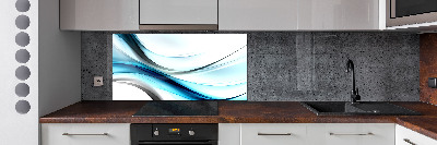 Glasrückwand für die küche Abstrakte Wellen