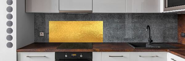 Glasrückwand für die küche Goldfolienhintergrund