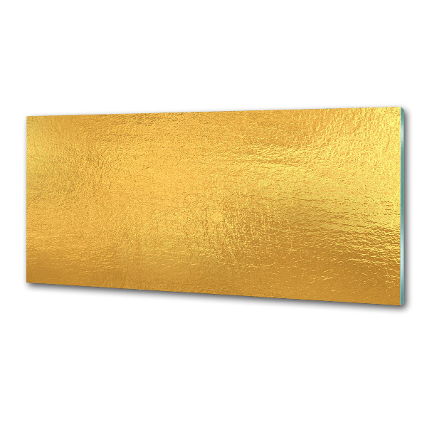 Glasrückwand für die küche Goldfolienhintergrund