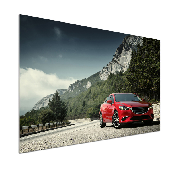 Platte für Küchenrückwand Auto in den Bergen