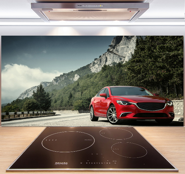 Platte für Küchenrückwand Auto in den Bergen