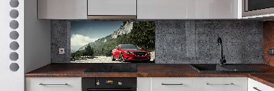 Platte für Küchenrückwand Auto in den Bergen