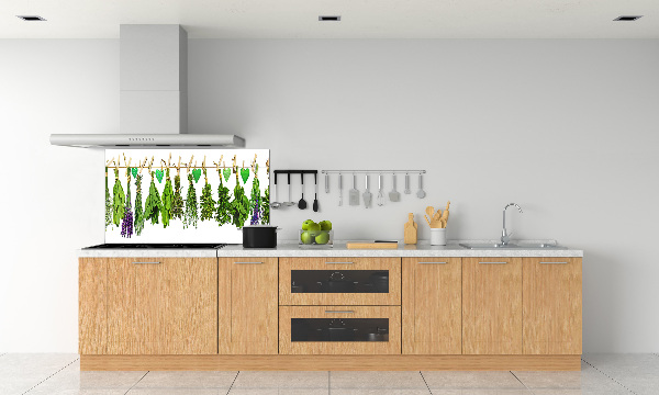 Küchen wandpaneel Kräuter an einer Schnur