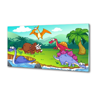 Glasrückwand für die küche Dinosaurier