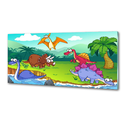 Glasrückwand für die küche Dinosaurier