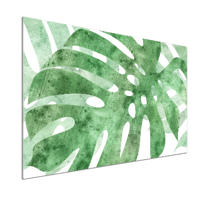 Glasrückwand für die küche Monstera