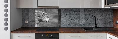 Platte für Küchenrückwand Grauer Wolf