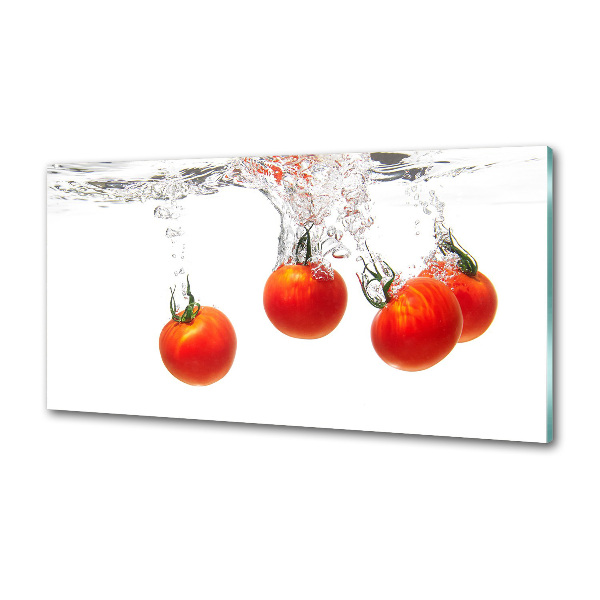 Glasrückwand für die küche Tomaten unter Wasser