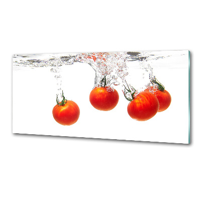 Glasrückwand für die küche Tomaten unter Wasser