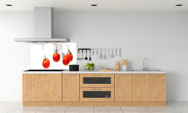Glasrückwand für die küche Tomaten unter Wasser