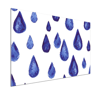Platte für Küchenrückwand Blaue Tropfen