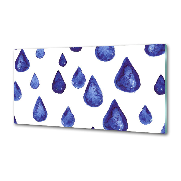 Platte für Küchenrückwand Blaue Tropfen
