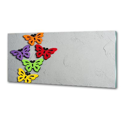 Glasrückwand für die küche Bunte Schmetterlinge