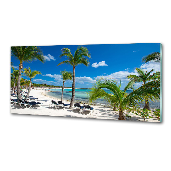 Glasrückwand für die küche Maledivenstrand