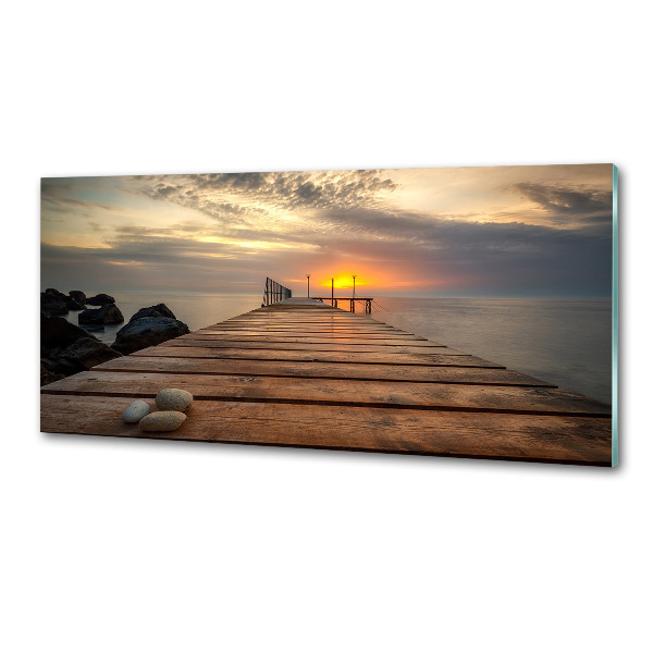 Küchen wandpaneel Holzsteg