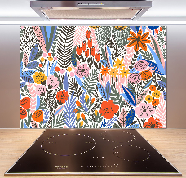 Küchen wandpaneel Blumenmuster