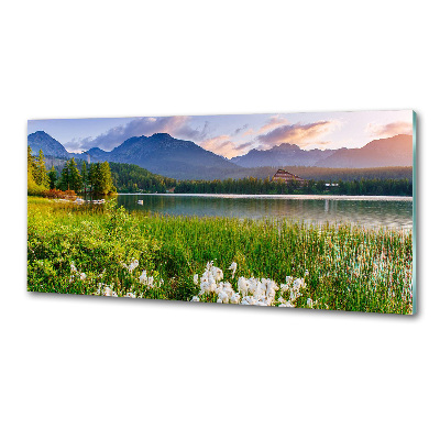 Küchen wandpaneel See in den Bergen